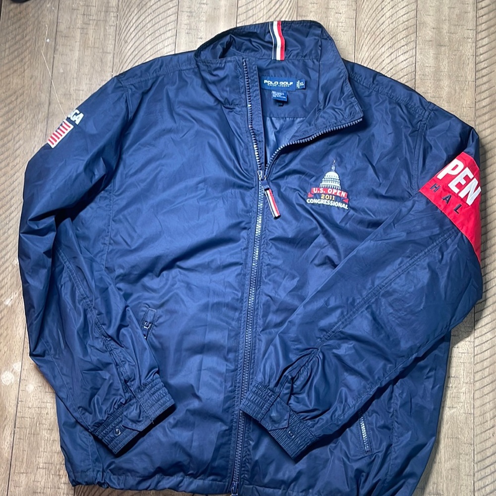 Us open golf mens XL polo Ralph Lauren packable belt jacket